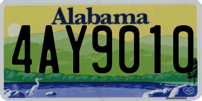 AL license plate 4AY9010