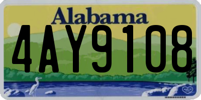 AL license plate 4AY9108