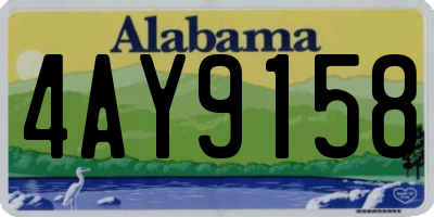 AL license plate 4AY9158
