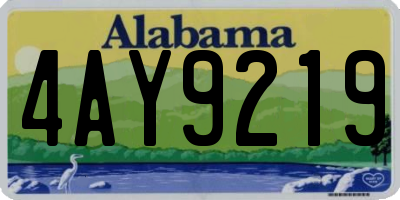 AL license plate 4AY9219