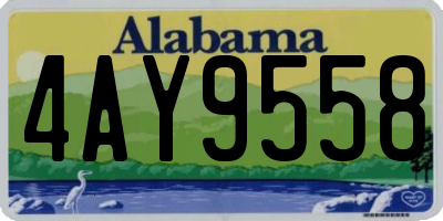 AL license plate 4AY9558