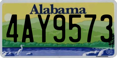 AL license plate 4AY9573