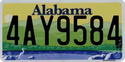 AL license plate 4AY9584