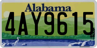 AL license plate 4AY9615