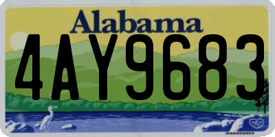 AL license plate 4AY9683