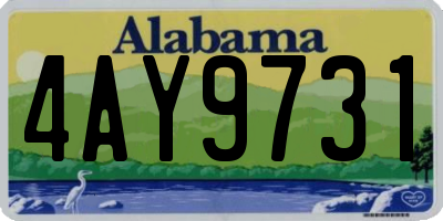 AL license plate 4AY9731