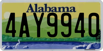 AL license plate 4AY9940