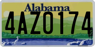 AL license plate 4AZ0174