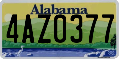 AL license plate 4AZ0377