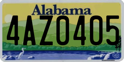AL license plate 4AZ0405