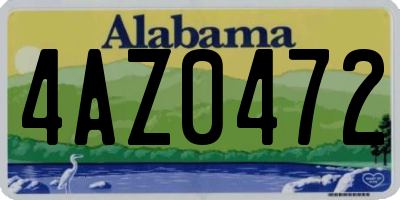 AL license plate 4AZ0472