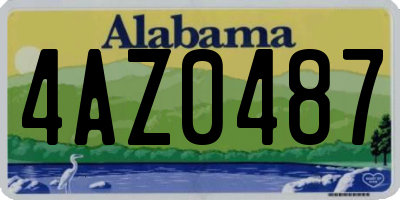 AL license plate 4AZ0487