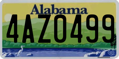 AL license plate 4AZ0499