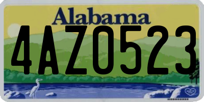 AL license plate 4AZ0523