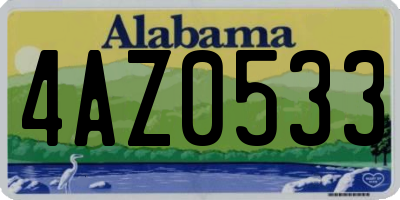 AL license plate 4AZ0533