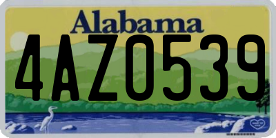AL license plate 4AZ0539