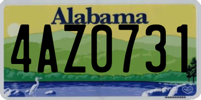 AL license plate 4AZ0731