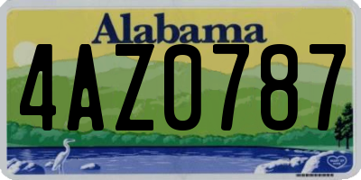 AL license plate 4AZ0787