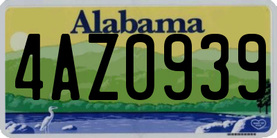 AL license plate 4AZ0939