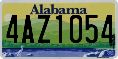 AL license plate 4AZ1054