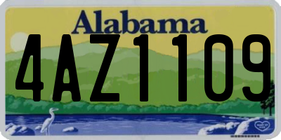 AL license plate 4AZ1109