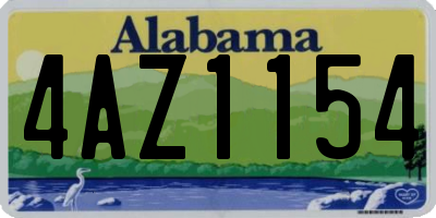 AL license plate 4AZ1154