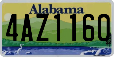 AL license plate 4AZ1160