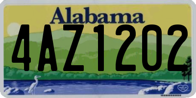 AL license plate 4AZ1202