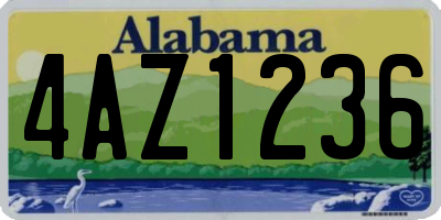 AL license plate 4AZ1236