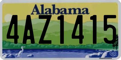AL license plate 4AZ1415