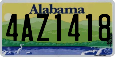 AL license plate 4AZ1418