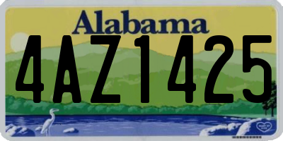 AL license plate 4AZ1425