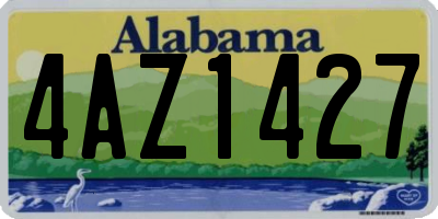 AL license plate 4AZ1427