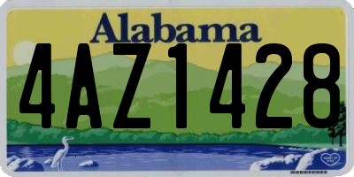 AL license plate 4AZ1428