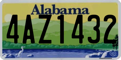 AL license plate 4AZ1432