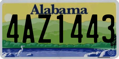 AL license plate 4AZ1443
