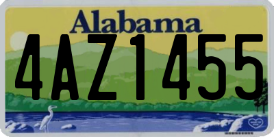 AL license plate 4AZ1455