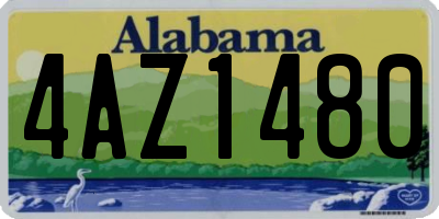 AL license plate 4AZ1480