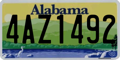 AL license plate 4AZ1492
