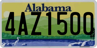 AL license plate 4AZ1500