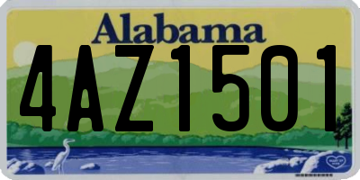 AL license plate 4AZ1501