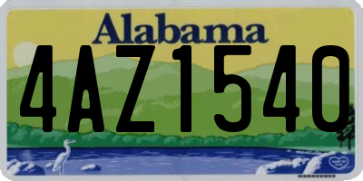 AL license plate 4AZ1540
