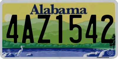 AL license plate 4AZ1542