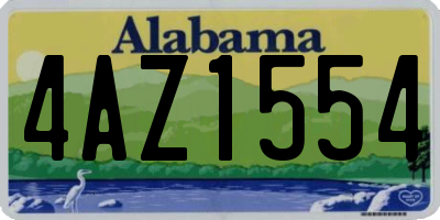 AL license plate 4AZ1554