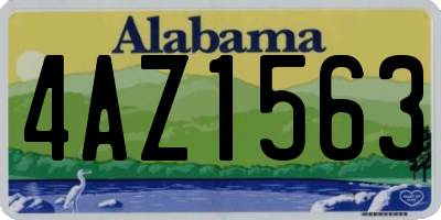 AL license plate 4AZ1563