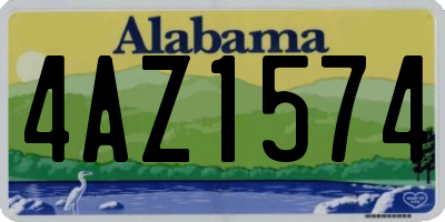 AL license plate 4AZ1574