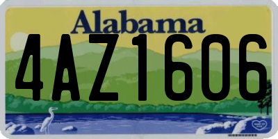 AL license plate 4AZ1606