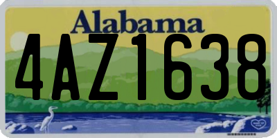 AL license plate 4AZ1638