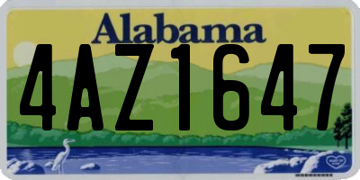 AL license plate 4AZ1647
