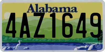 AL license plate 4AZ1649